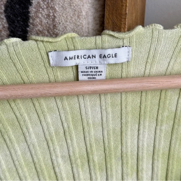 American Eagle Y2K Green Tie Dye Cardigan Top – Size S, Great Condition - Picture 6 of 10